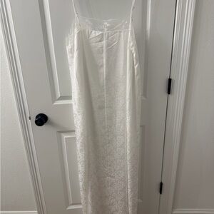 Petal & Pup Cream Lace-Trim Maxi Slip Dress